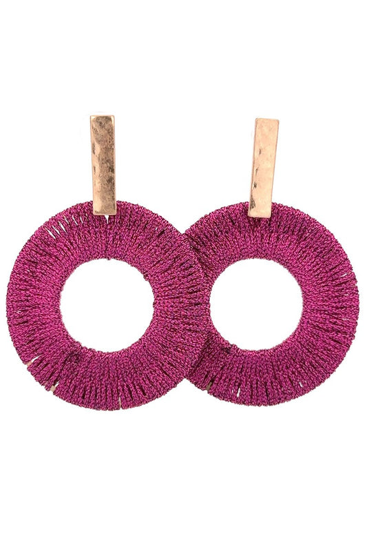 URBANISTA Magenta Disco Earrings