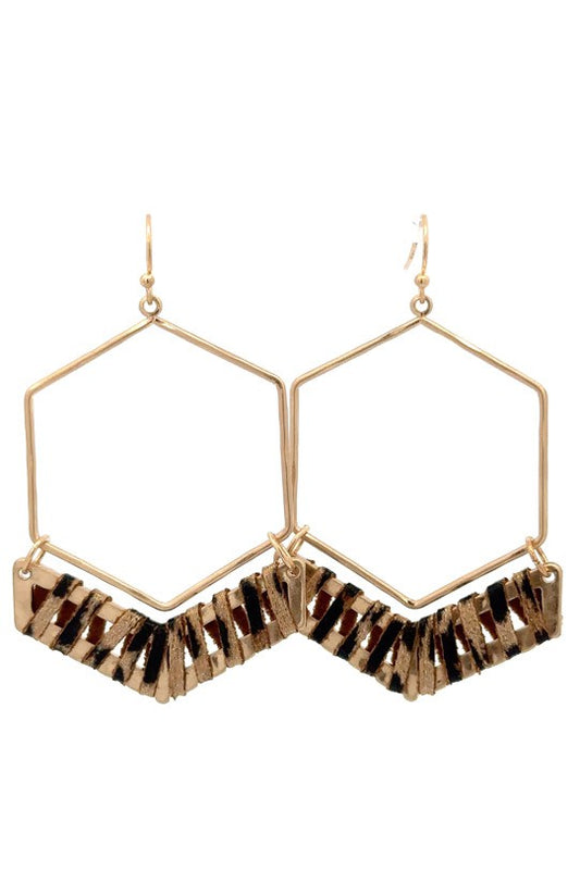 URBANISTA Gold Leopard Earrings