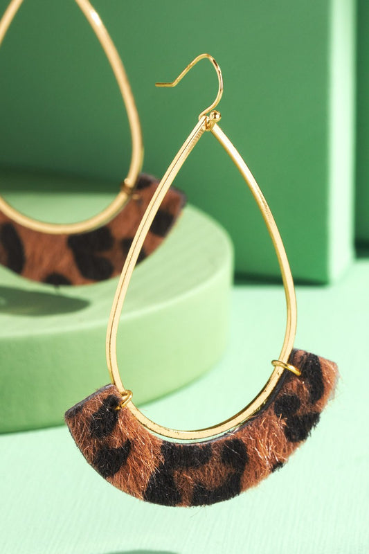 URBANISTA Teardrop and Faux Leather Earrings