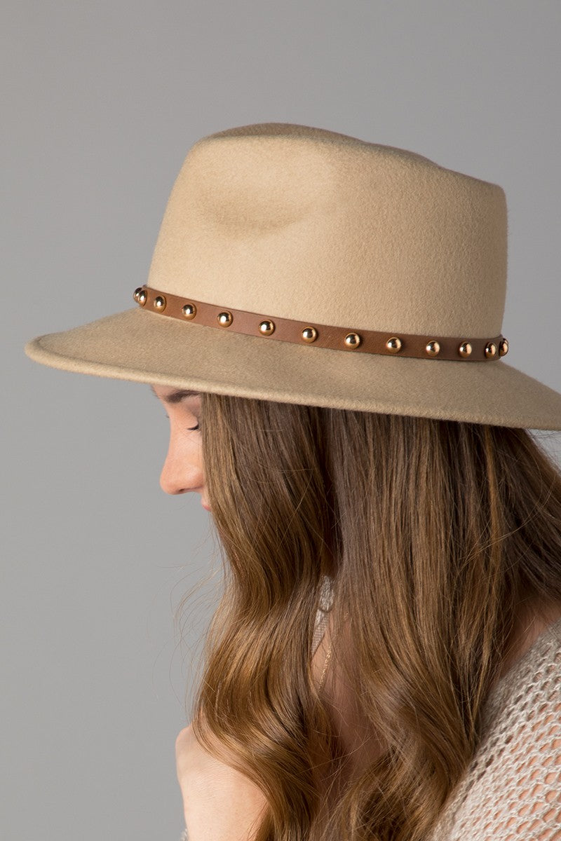 URBANISTA Wool Gold Studded Fedora