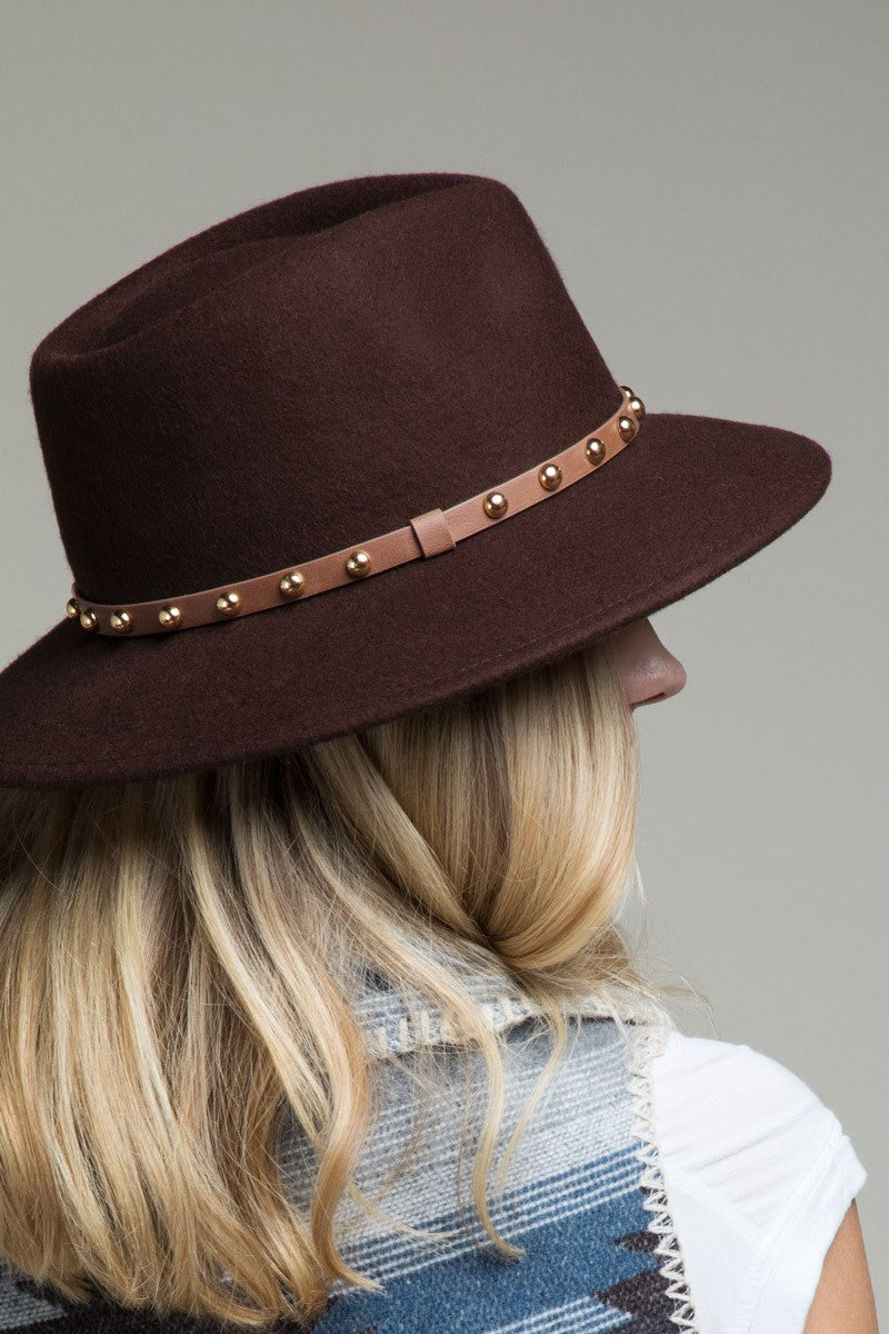 URBANISTA Wool Gold Studded Fedora