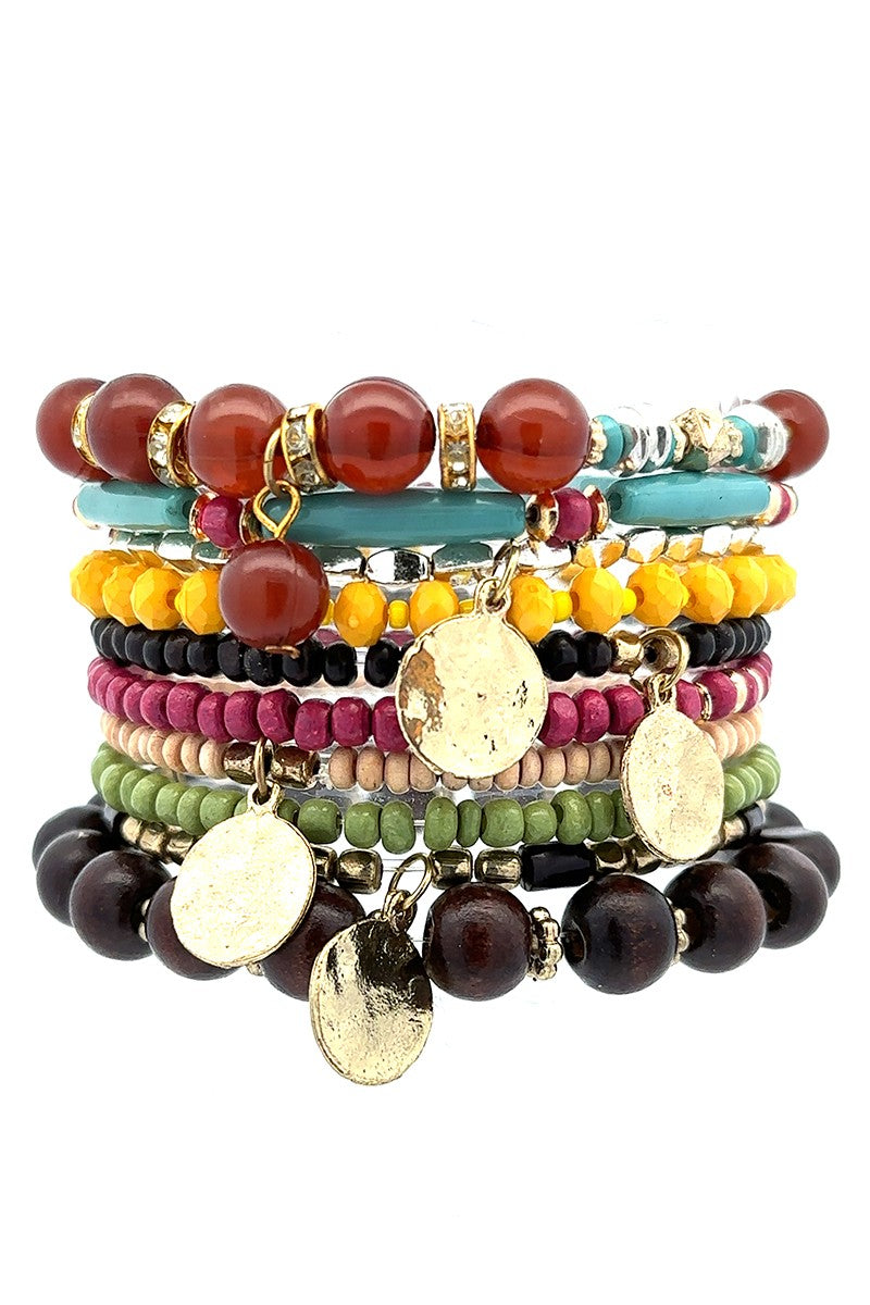 URBANISTA 9 in 1 Mixed Bead Stack Bracelets