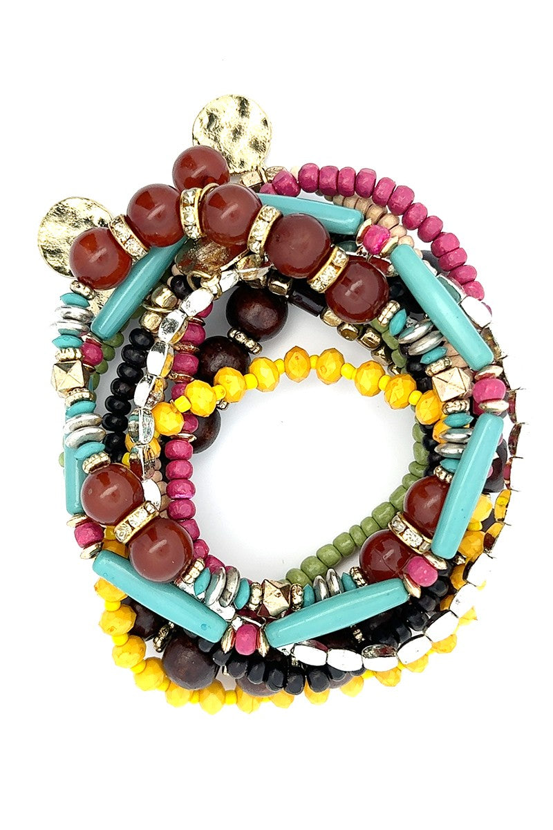 URBANISTA 9 in 1 Mixed Bead Stack Bracelets