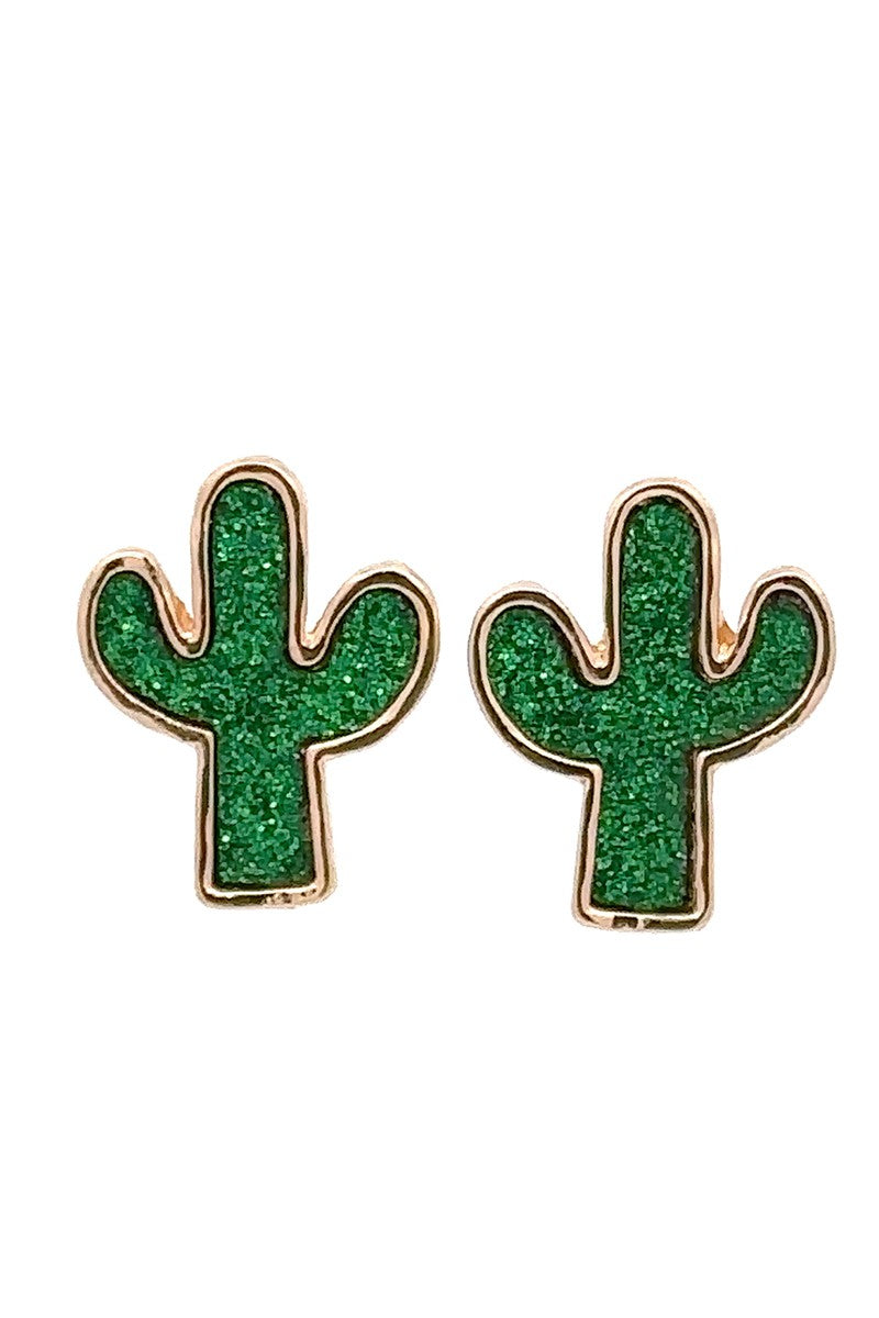 URBANISTA Glitter Cactus Stud Earrings