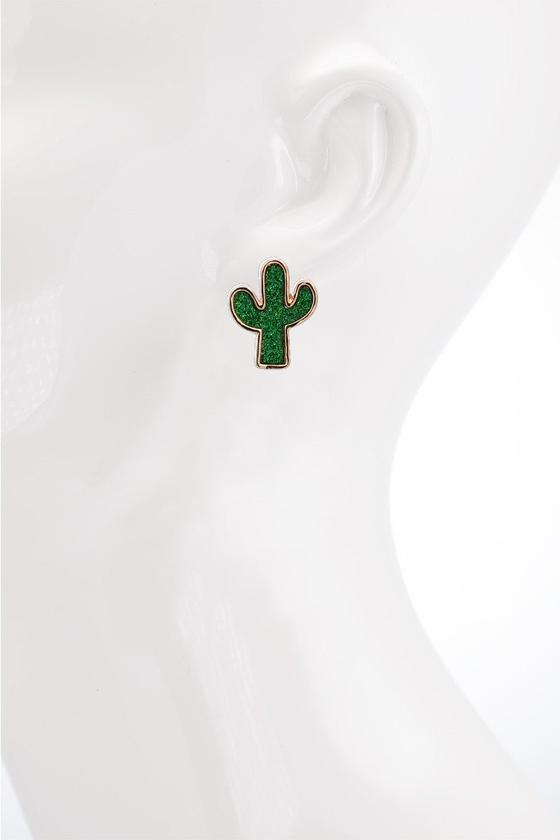 URBANISTA Glitter Cactus Stud Earrings