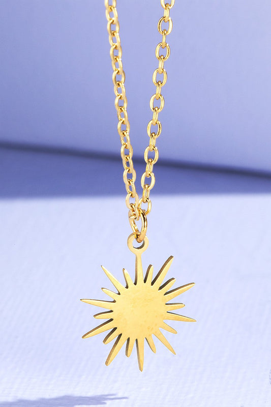 URBANISTA Dainty Sun Necklace in Gold or Silver