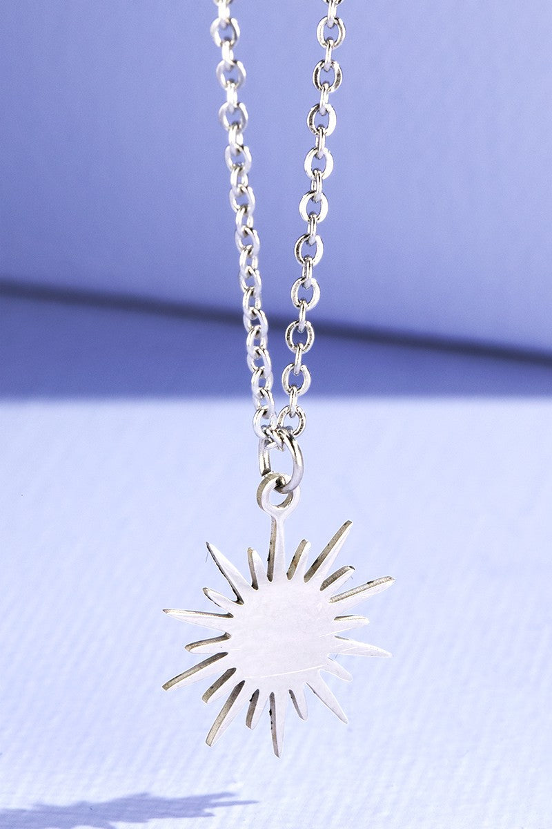 URBANISTA Dainty Sun Necklace in Gold or Silver