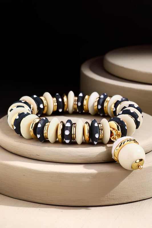 URBANISTA Handcrafted Metal & Bone Bead Bracelet