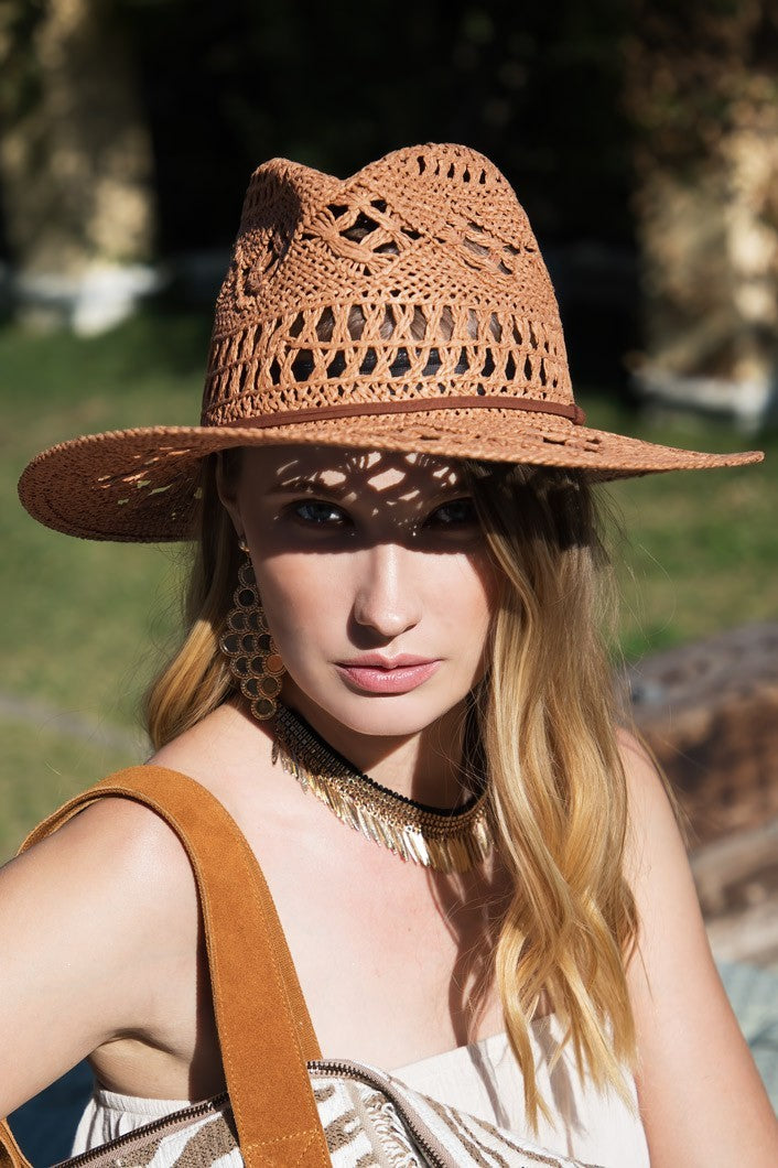 URBANISTA Handwoven Open-Weave Panama Hat