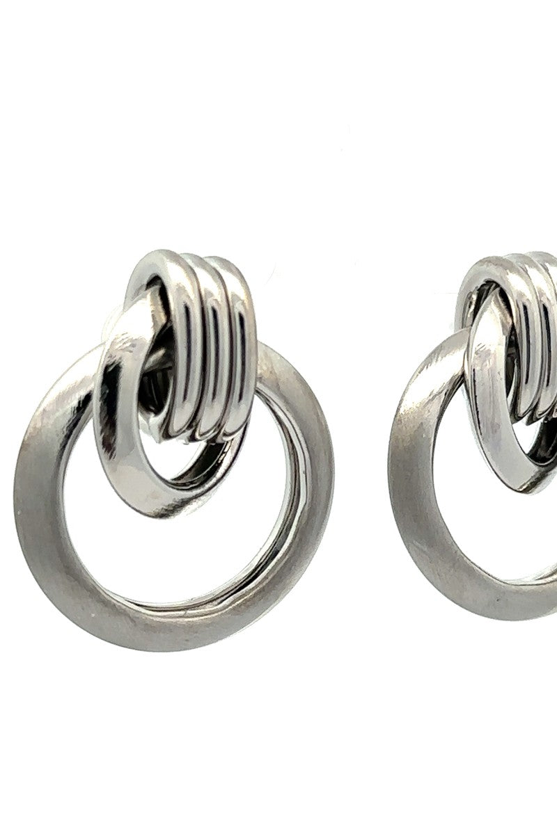 URBANISTA Silver Round Earrings