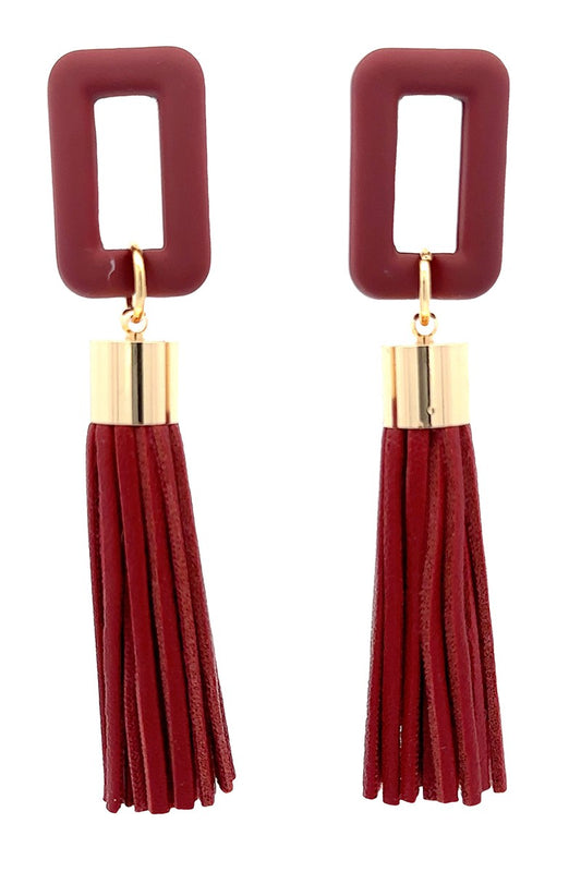 URBANISTA Square Tassel Earrings