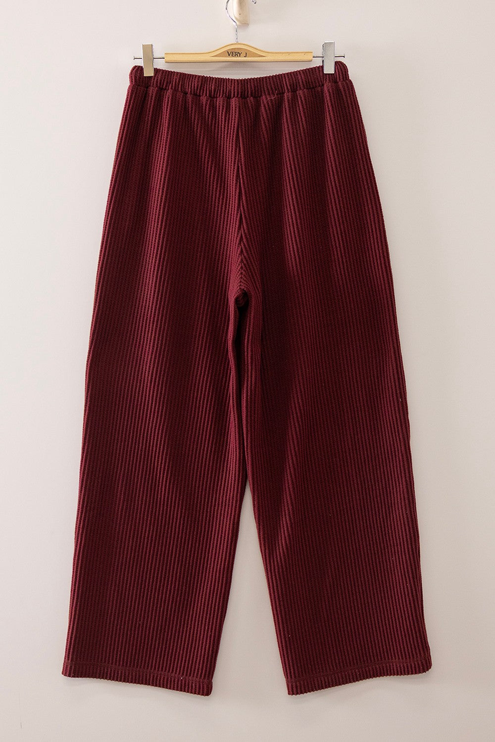 VERY J Cozy Waffle Long Sleeve Lounge Set