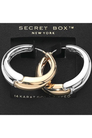 WONA Secret Box14k Two Tone Huggie Hoop Earrings