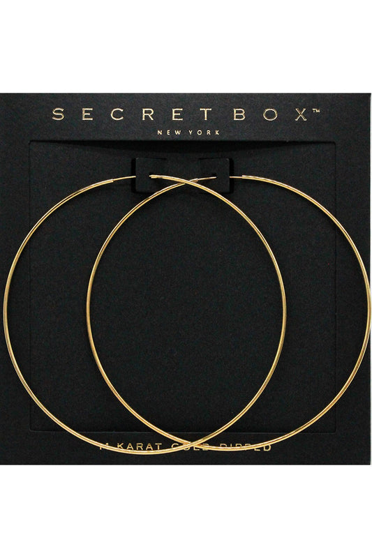 WONA Secret Box White Gold Big Ass Dipped Hoop Earrings