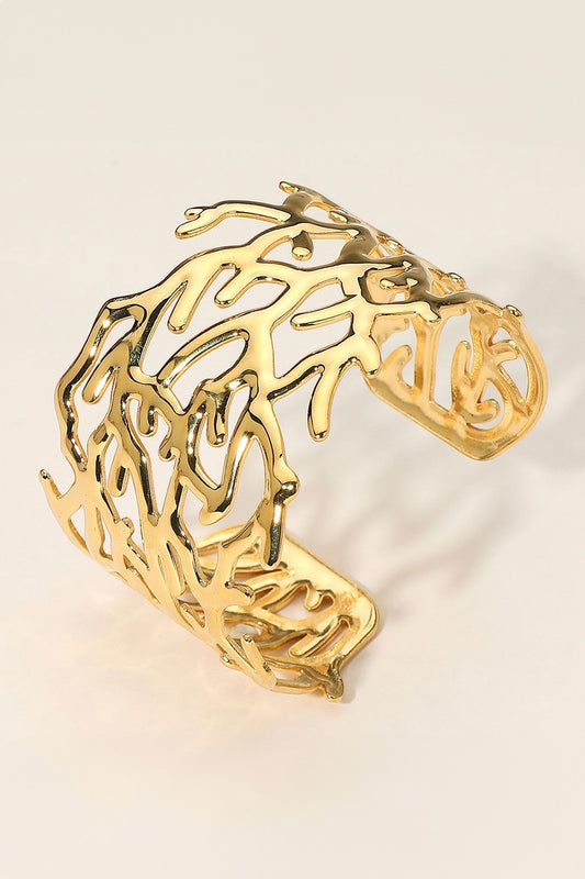 WONA Secret Box Stainless Steel Cutout Cuff Bracelet