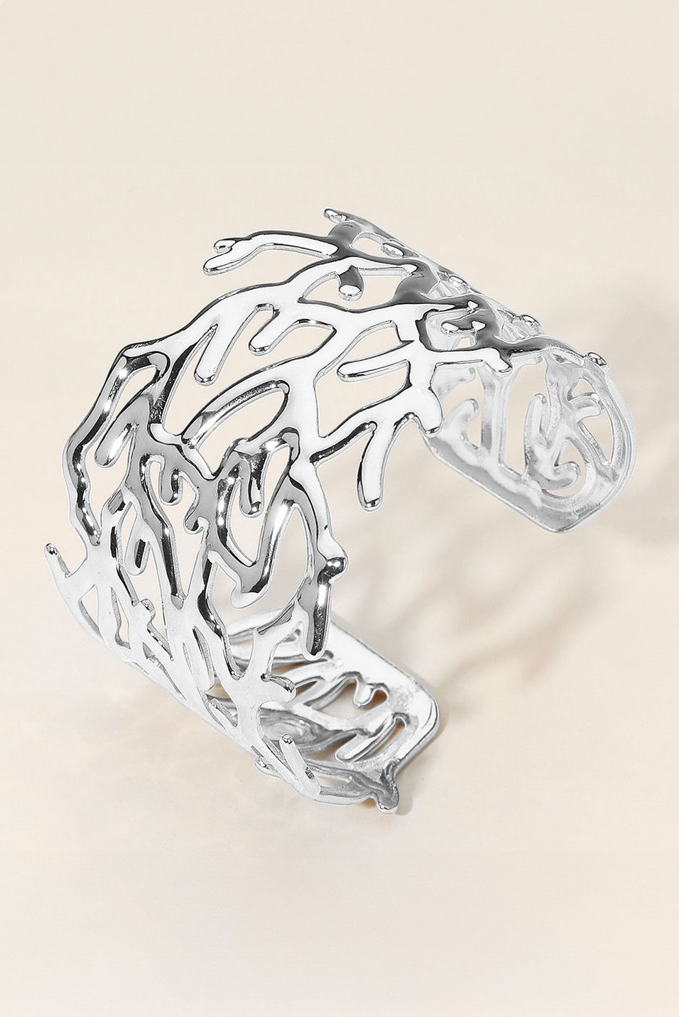 WONA Secret Box Stainless Steel Cutout Cuff Bracelet