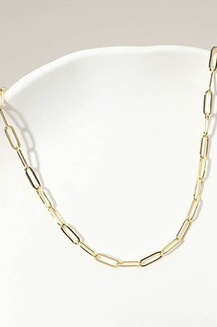 WONA Stainless Steel 14k Gold Plated Chain Necklace