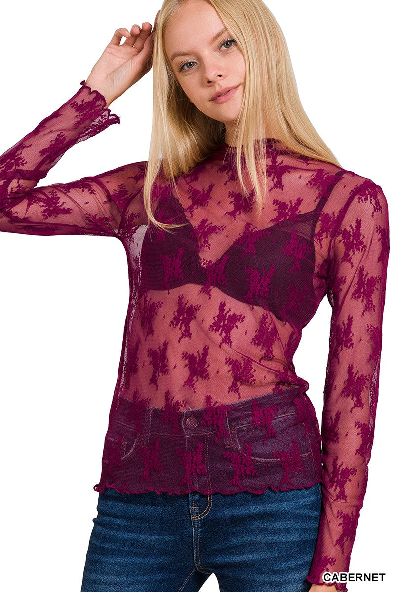 ZENANA Lace Layering Top