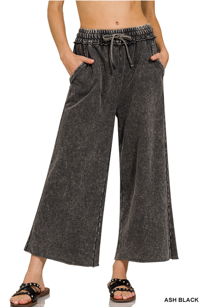 ZENANA French Terry Palazzo Pants