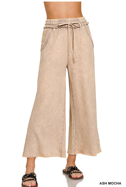 ZENANA French Terry Palazzo Pants