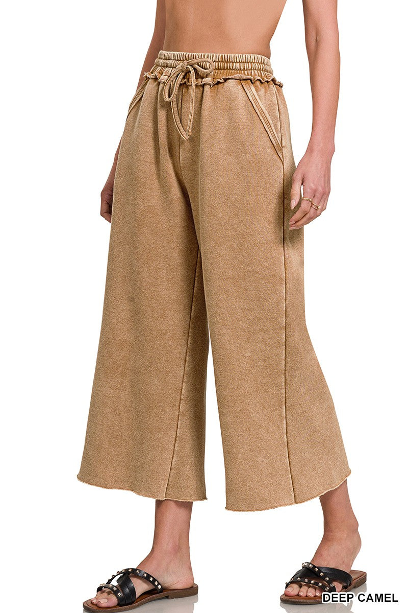 ZENANA French Terry Palazzo Pants