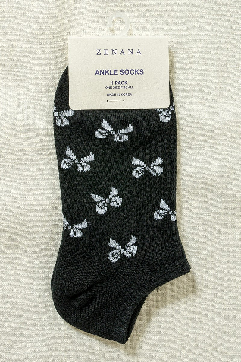 ZENANA Ribbon Printed Socks