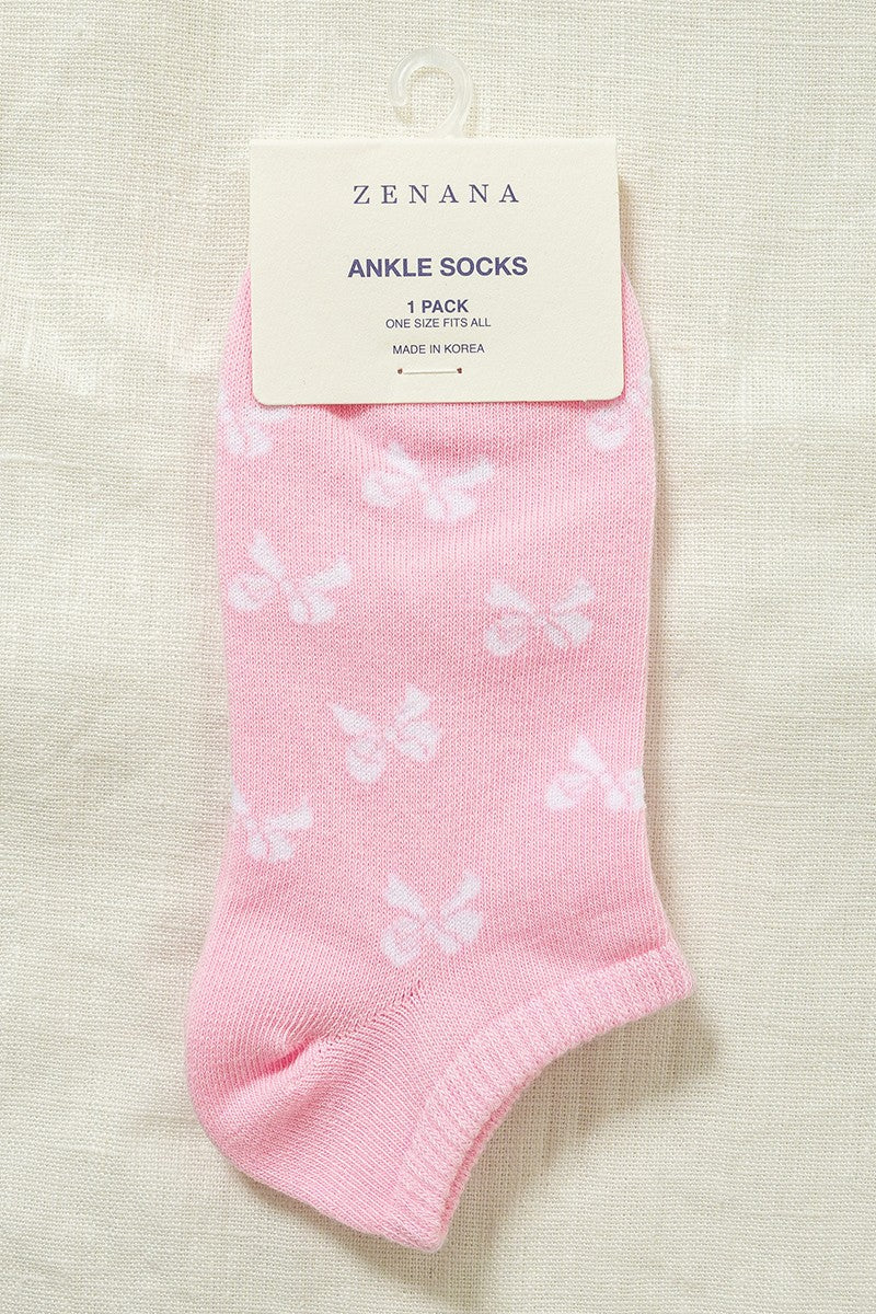 ZENANA Ribbon Printed Socks