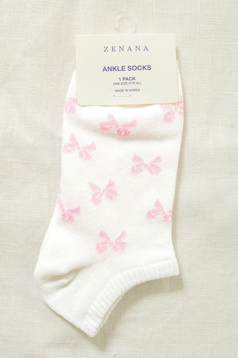 ZENANA Ribbon Printed Socks