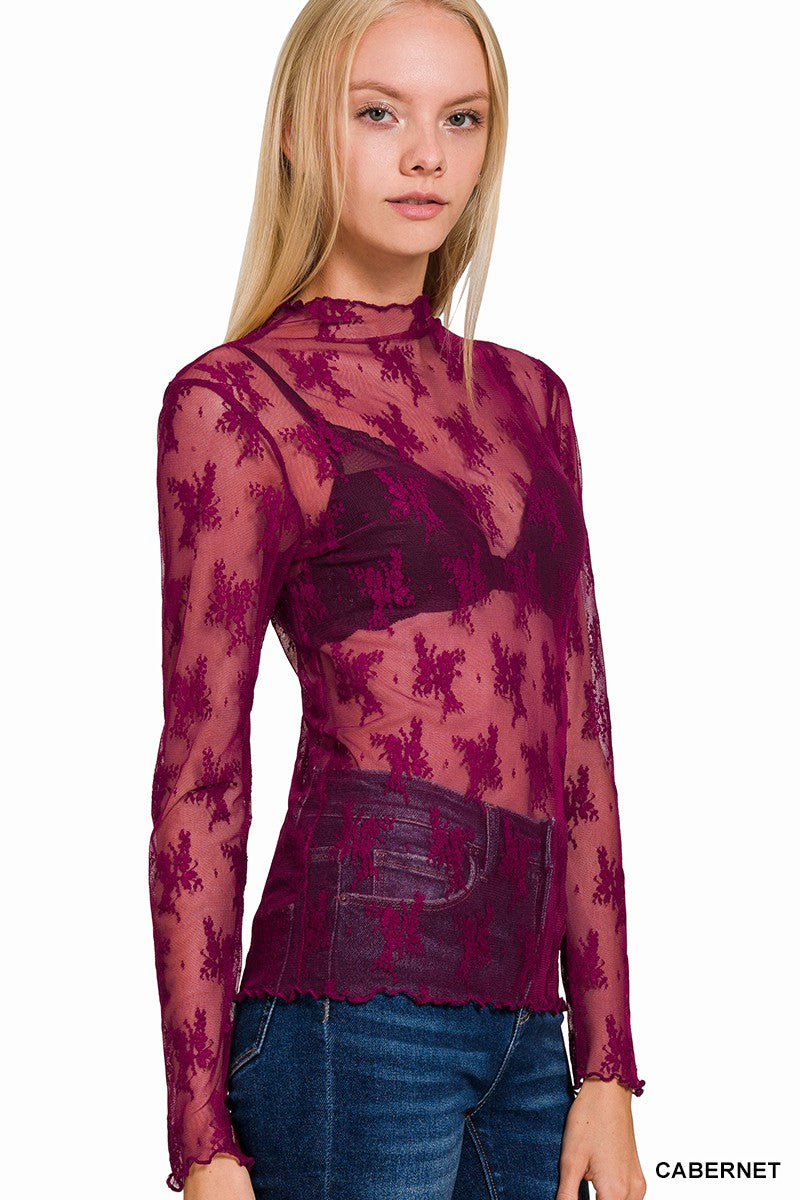 ZENANA Lace Layering Top