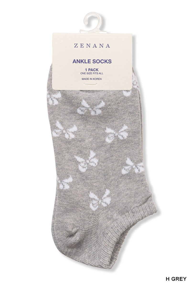 ZENANA Ribbon Printed Socks