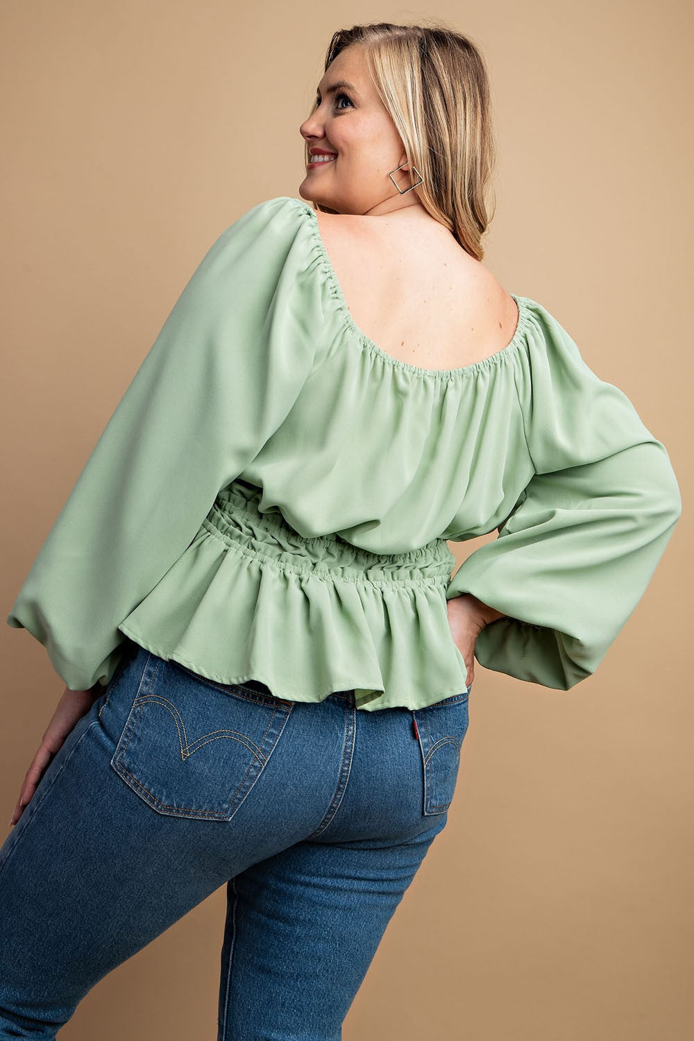 GIGIO Plus Dusty Mint Blouse