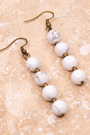 DYLAN Mari Earrings White