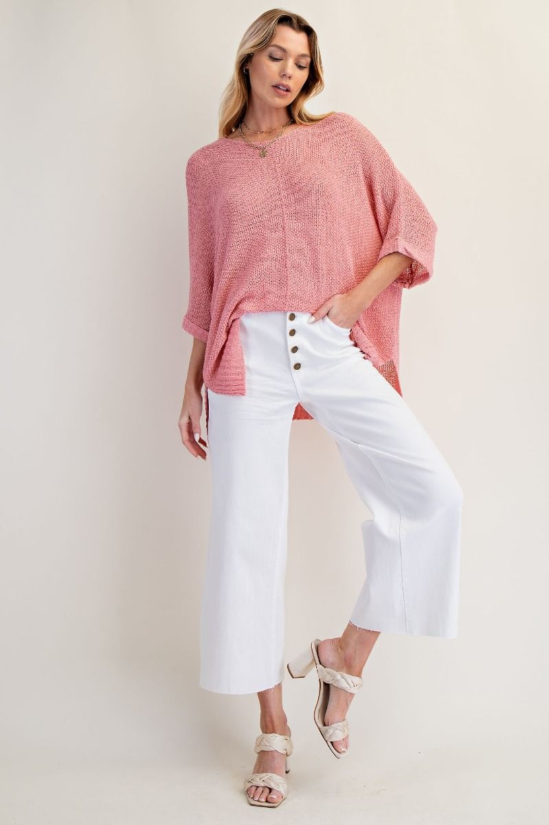 EASEL Plus Lightweight Sweater Top