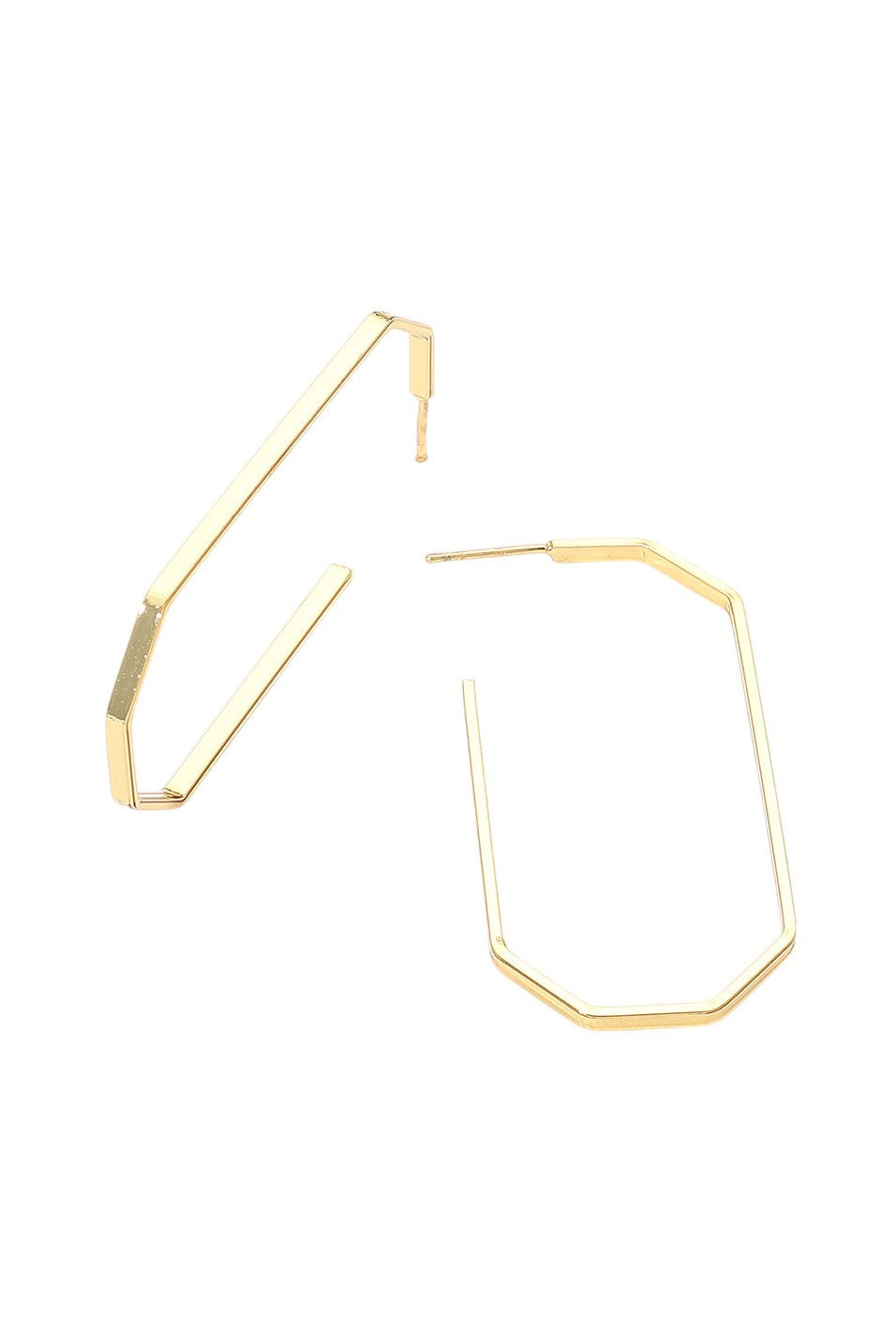 WONA Secret Box 14k Gold Dipped Geometric Hoop Earrings