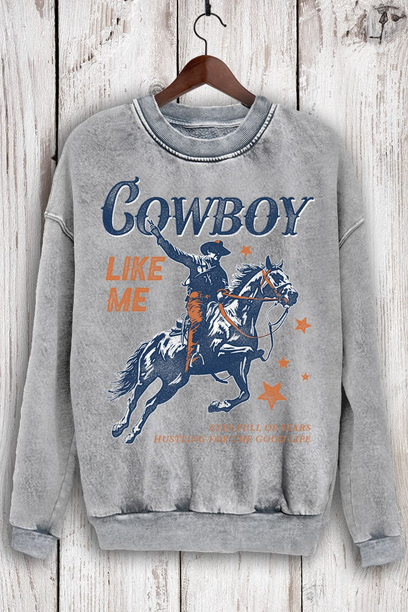 HRT&LUV Cowboy Like Me Mineral Sweatshirt