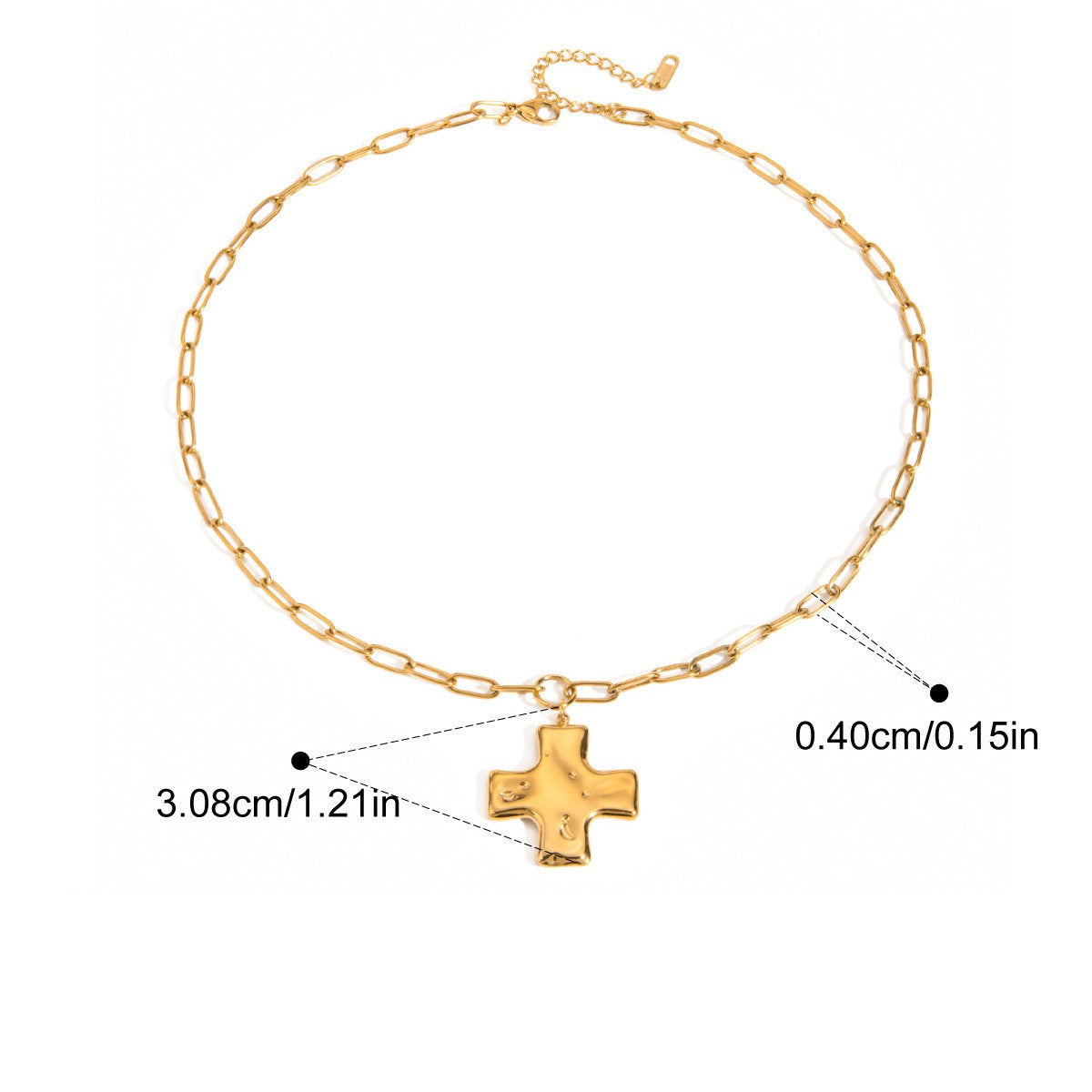 JOSSLYN 18k Stainless Steel Tarnish Free Cross Necklace