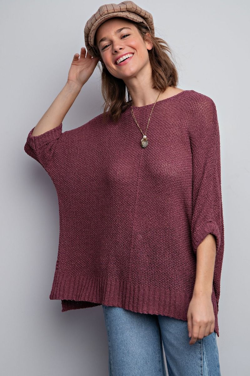 EASEL Plus Lightweight Sweater Top