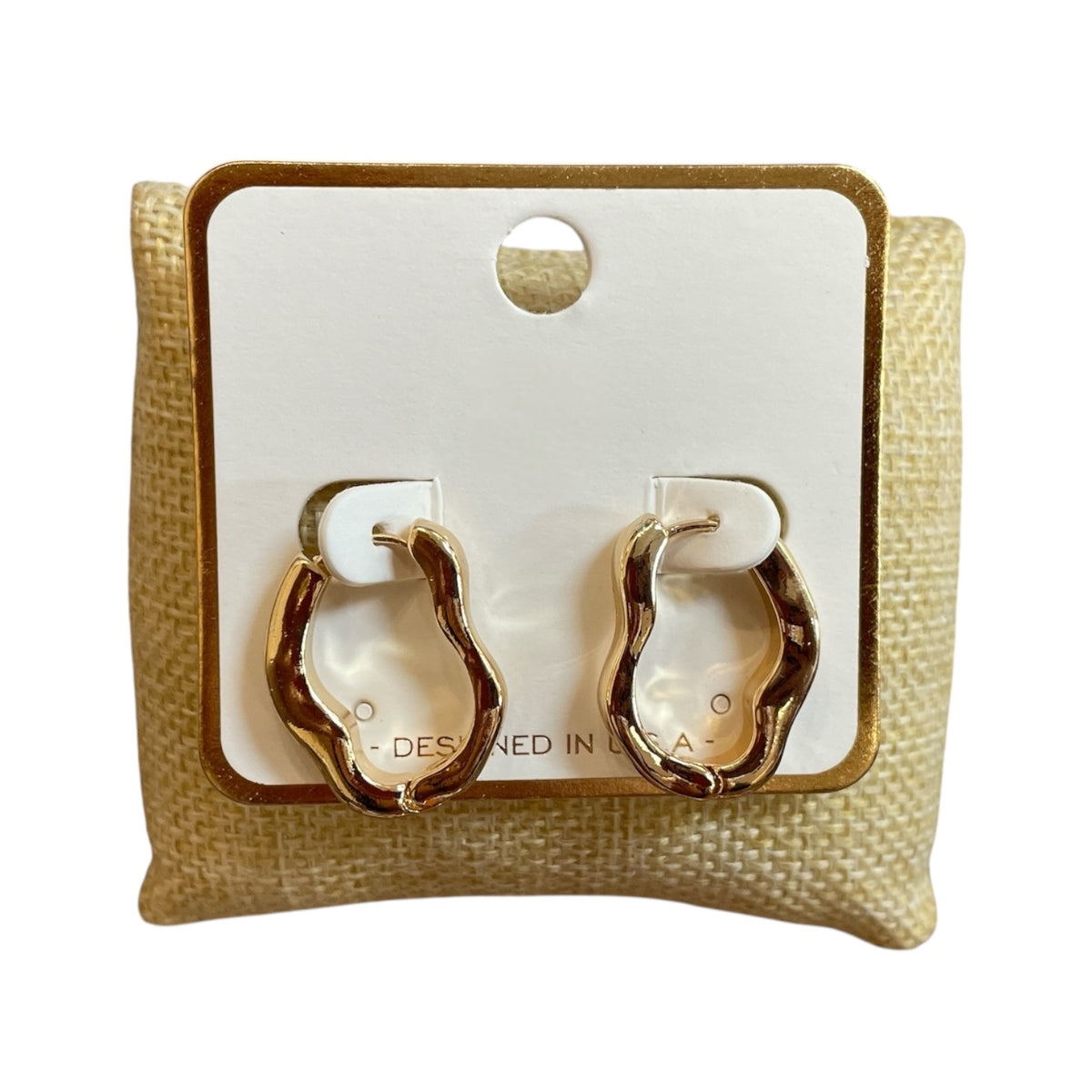DMC Oval Hammered Earrings
