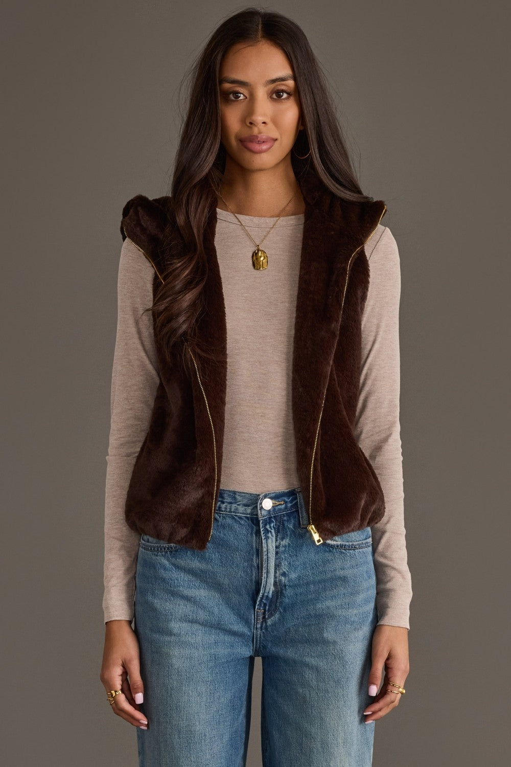 PANACHE Faux Fur Vest