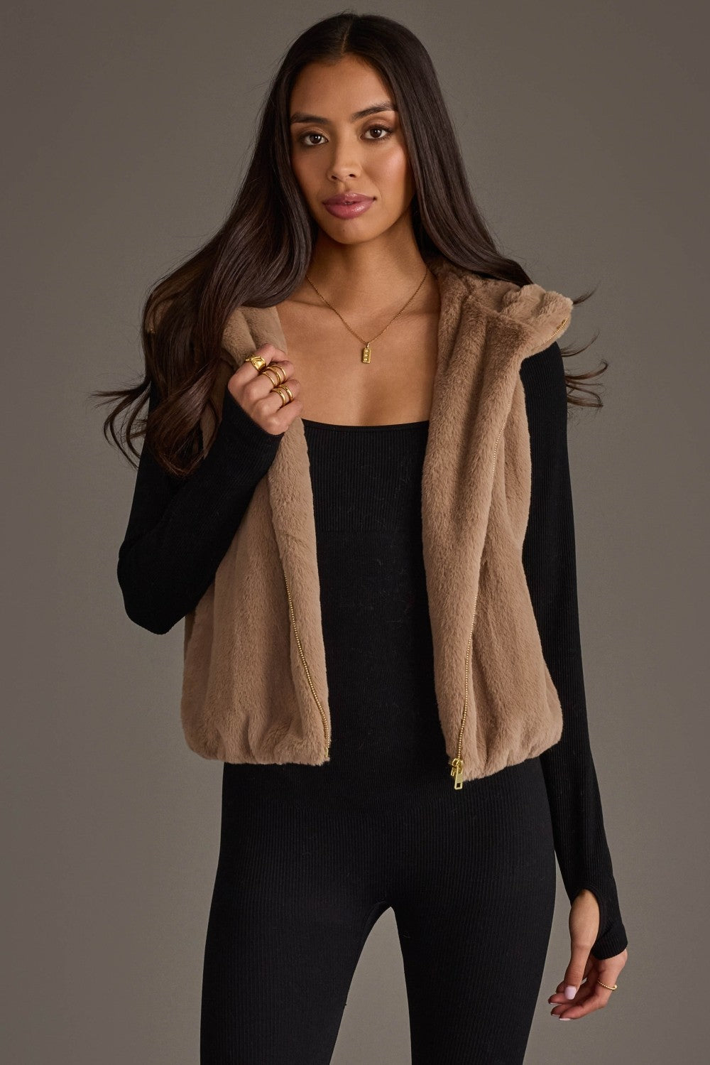 PANACHE Faux Fur Vest