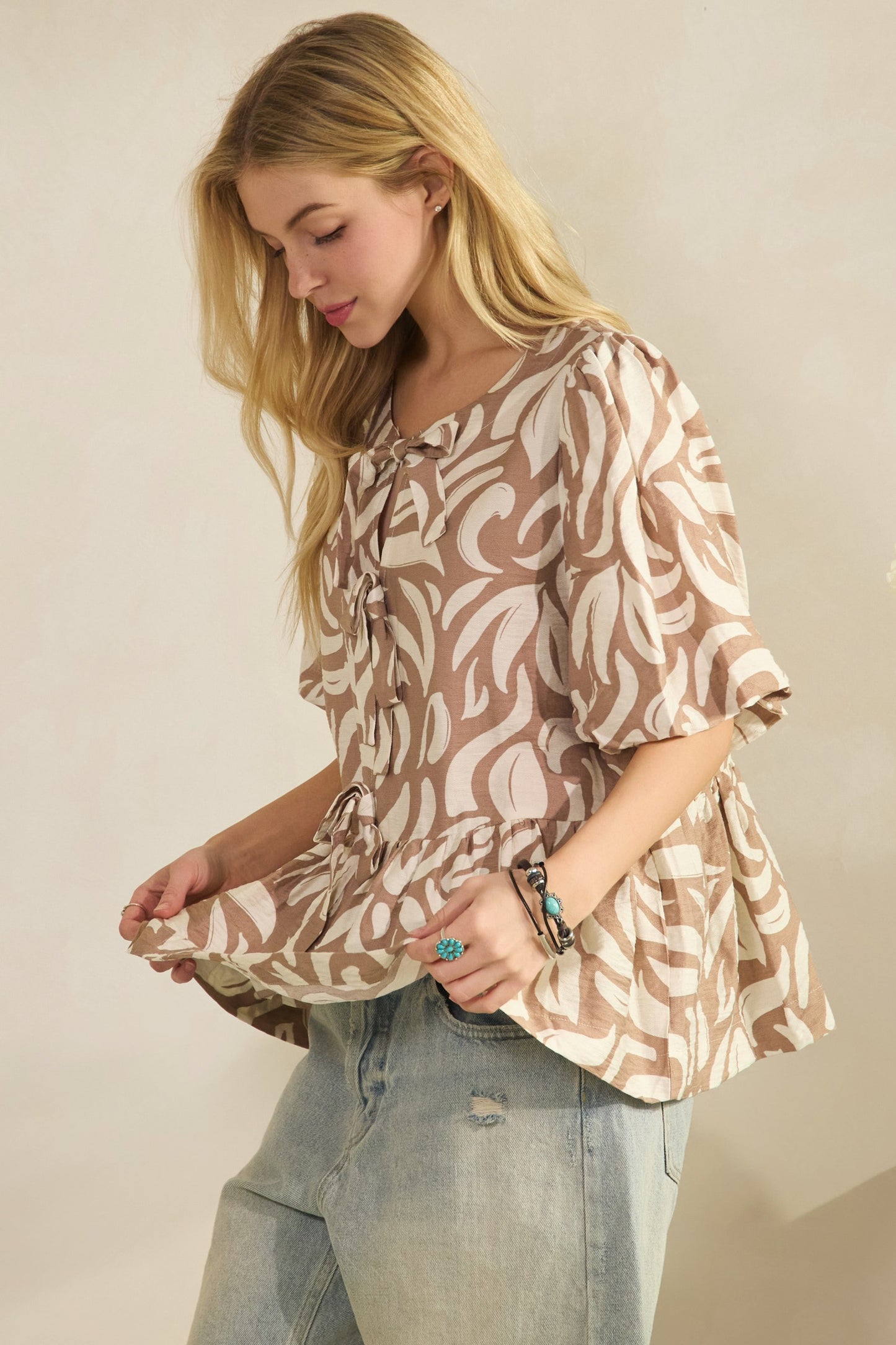 SAGE+FIG Boho Botanical Top