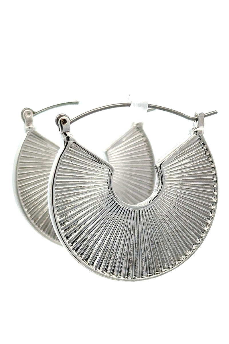 URBANISTA Silver Fan Earrings