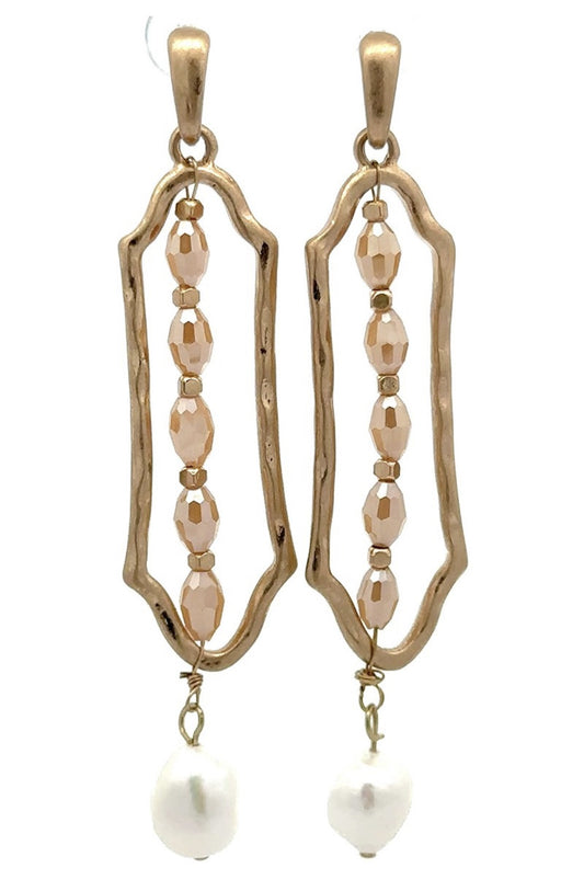 URBANISTA Gold and Pearl Earrings