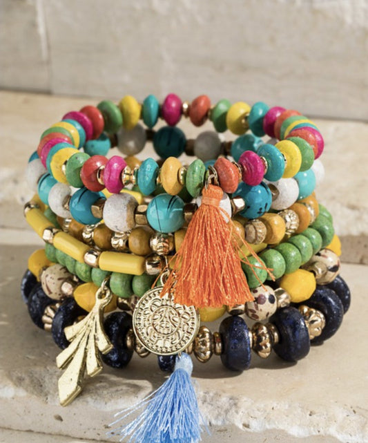 URBANISTA Vintage Colorful Bracelet Set