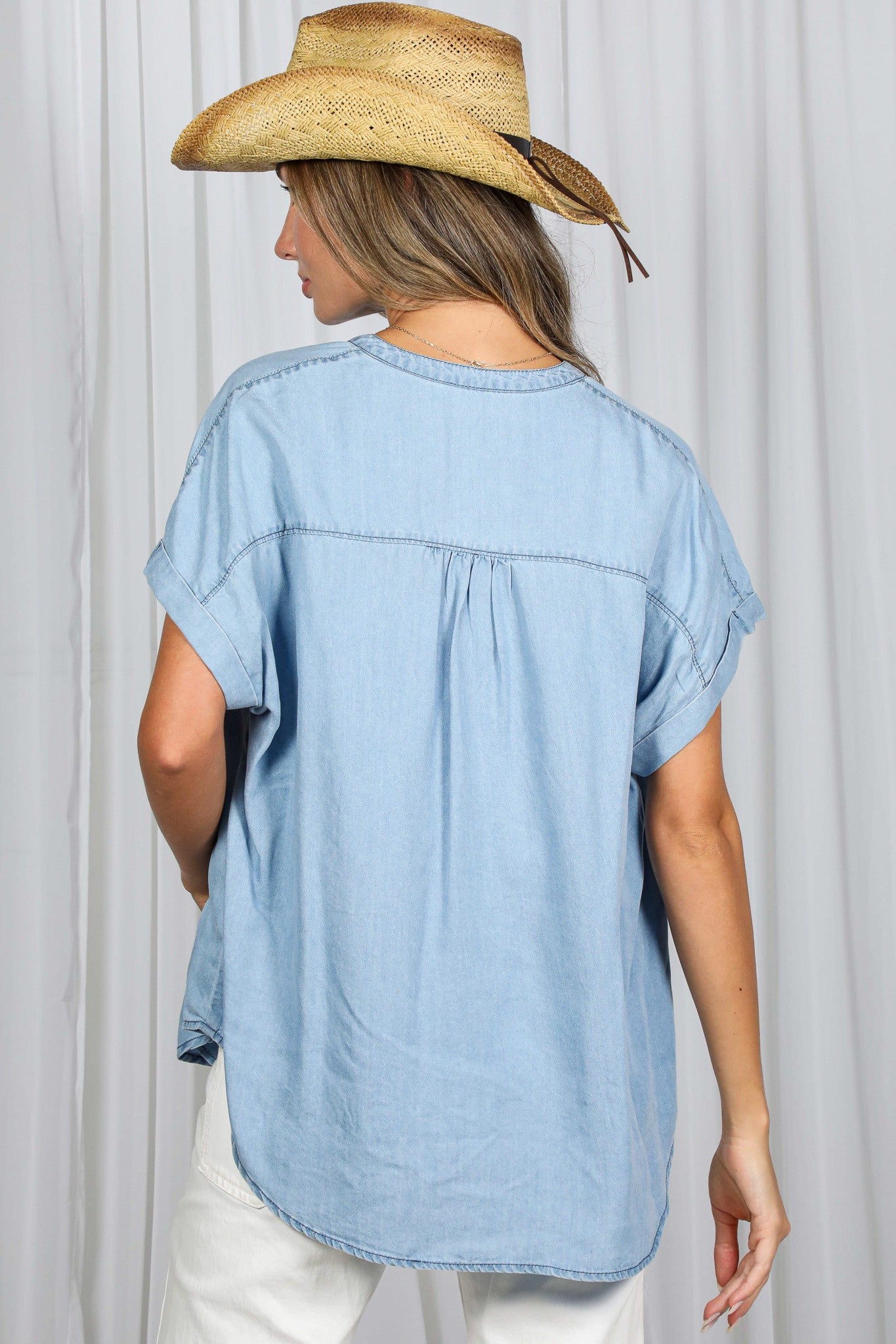 VINE & LOVE Tencel Chambray Shirt