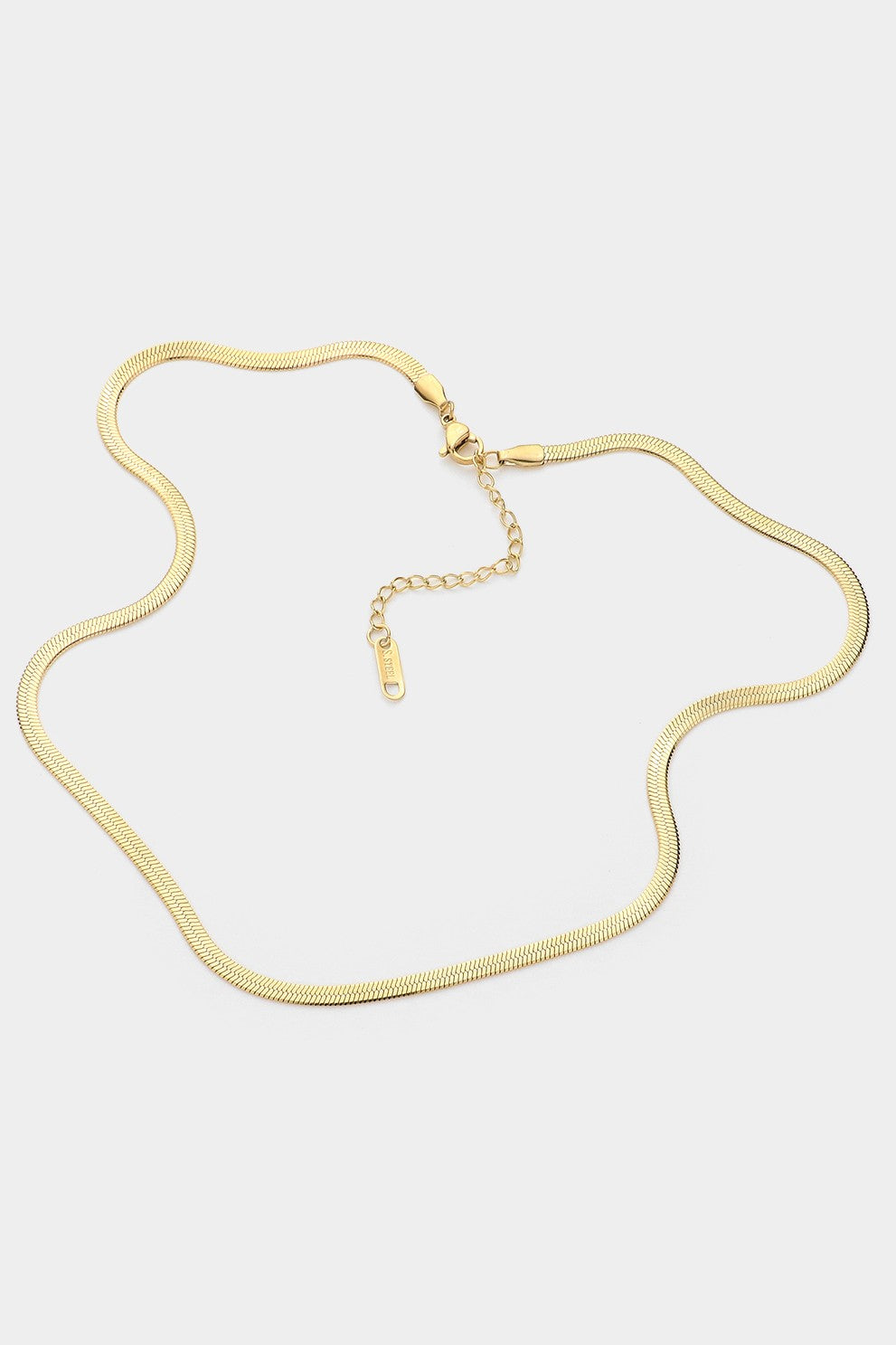 WONA Secret Box Stainless Herringbone Chain Necklace