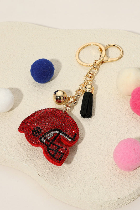 WONA Bling Studded Football Helmet Bag Charms