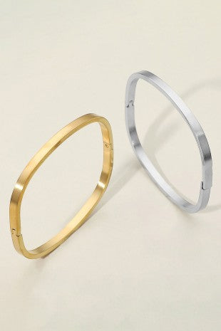 WONA Secret Box Stainless Steel Square Hinge Bracelet