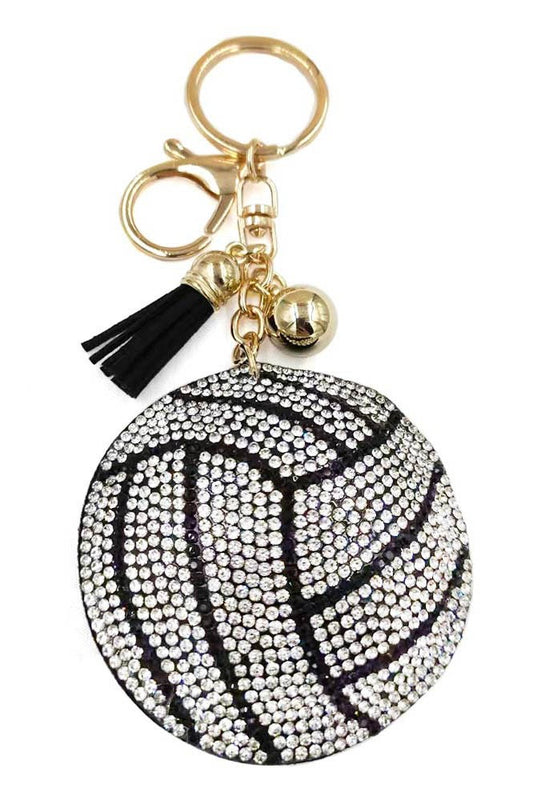 WONA Bling Studded Volleyball Tassel Bag Charm