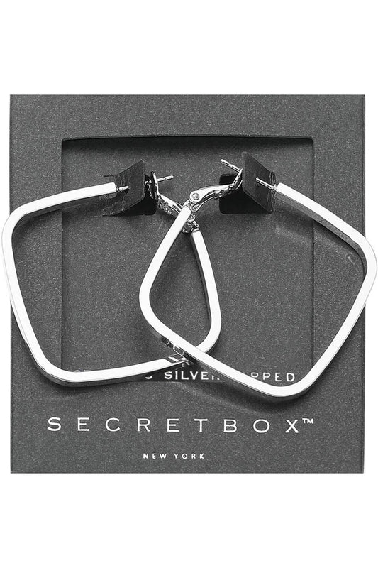 WONA Secret Box Sterling Silver Square Hoop Earrings
